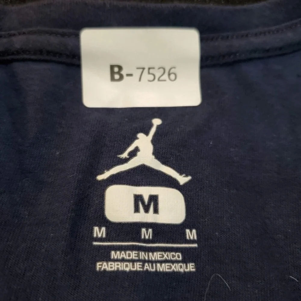 Air Jordan Flight Men Shirt M Blue Logo Jumpman Retro 12‎ CNXN Long Sleeve Tee